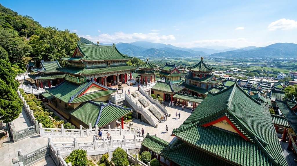山城廟宇慢步:地母廟青琉璃與中台禪寺的禪意建築